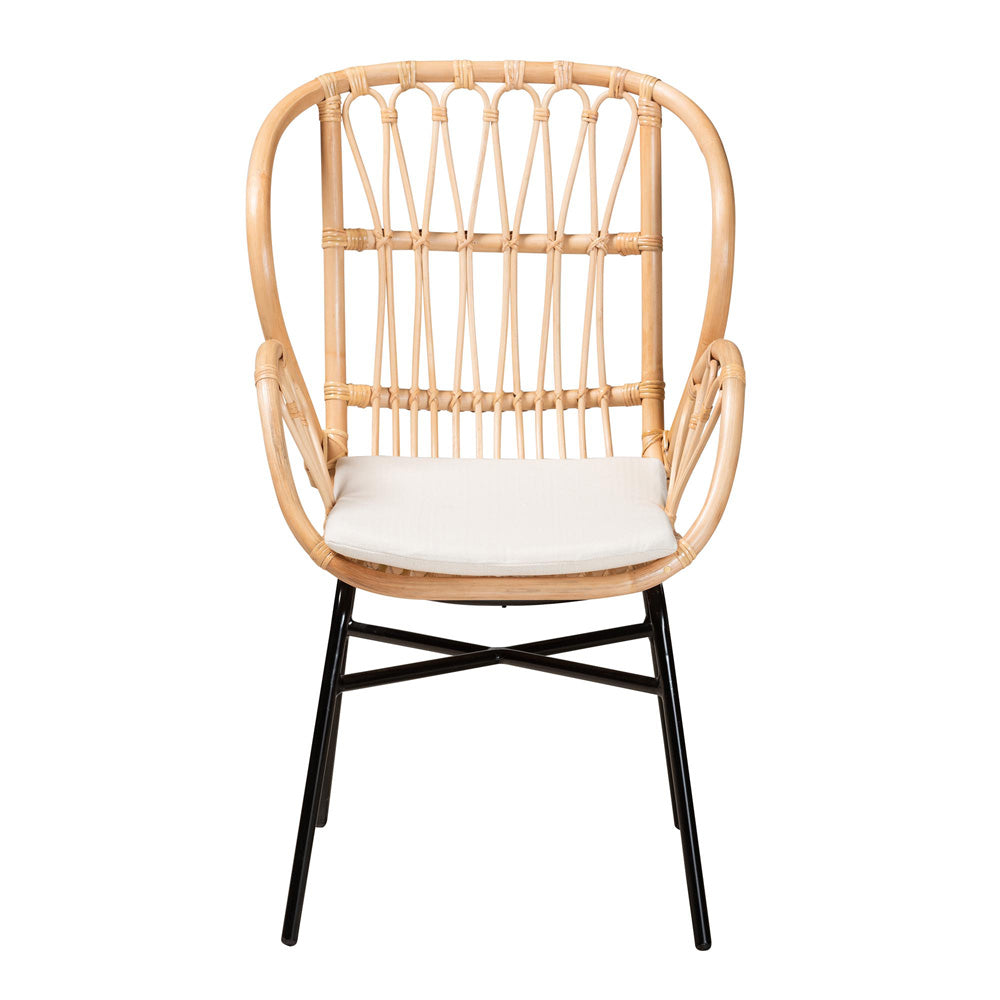 bali & pari - Caelia Dining Chair in Natural Brown/Black - RMC033-Rattan-DC view 2
