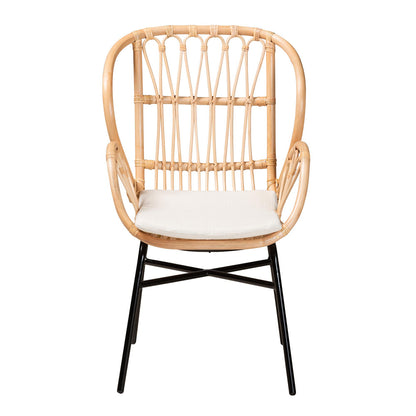 bali & pari - Caelia Dining Chair in Natural Brown/Black - RMC033-Rattan-DC view 2