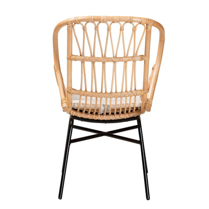bali & pari - Caelia Dining Chair in Natural Brown/Black - RMC033-Rattan-DC view 4