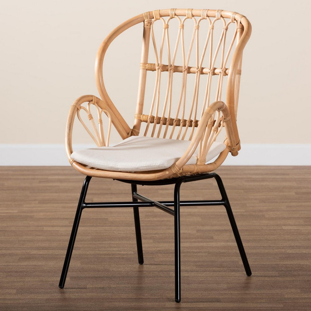 bali & pari - Caelia Dining Chair in Natural Brown/Black - RMC033-Rattan-DC view 9