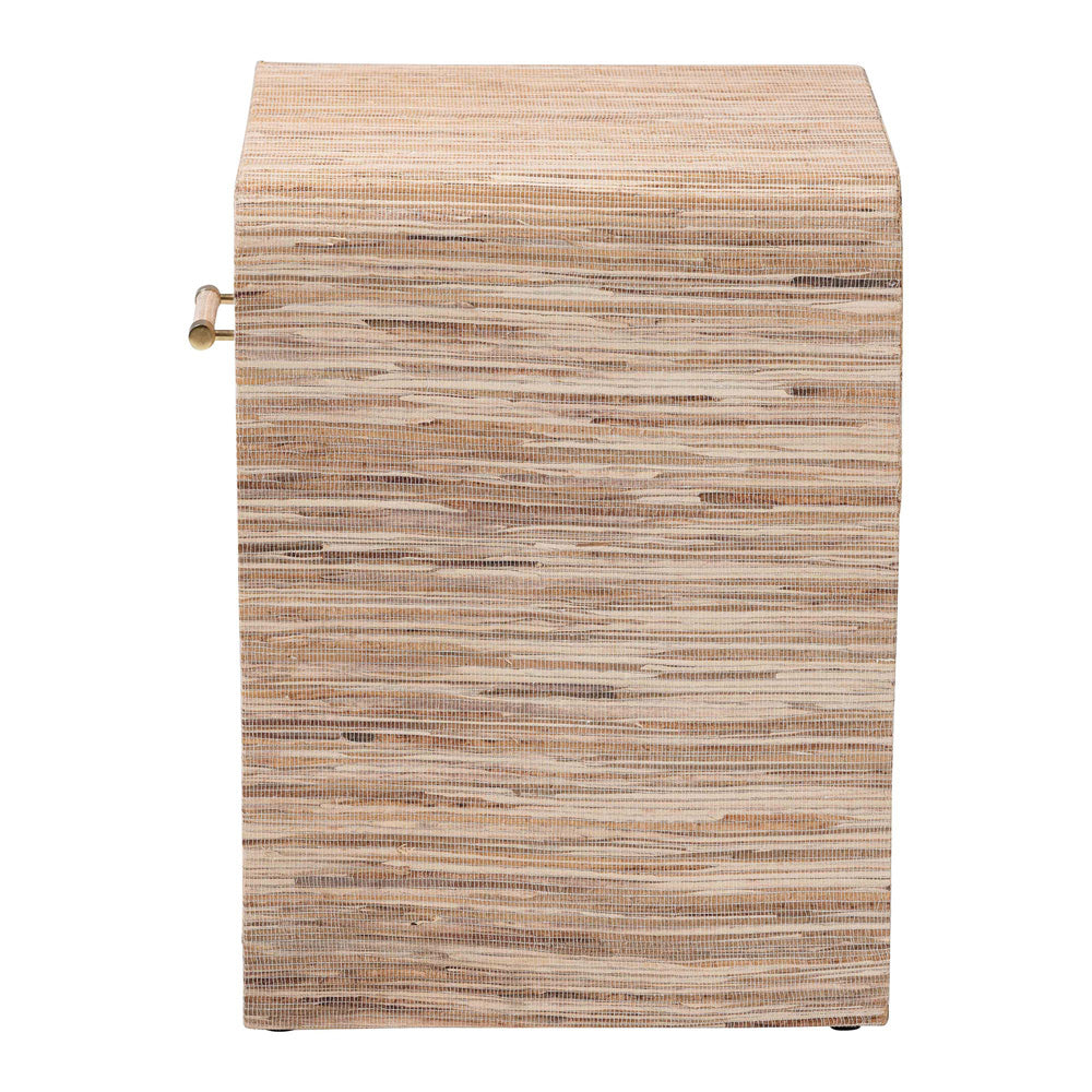 bali & pari - Callan Nightstand in Natural/Gold - Candy-Natural Woven Grasscloth-NS view 4