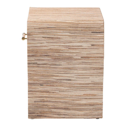 bali & pari - Callan Nightstand in Natural/Gold - Candy-Natural Woven Grasscloth-NS view 4