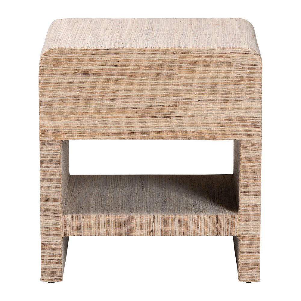 bali & pari - Callan Nightstand in Natural/Gold - Candy-Natural Woven Grasscloth-NS view 5