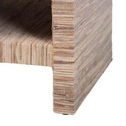 bali & pari - Callan Nightstand in Natural/Gold - Candy-Natural Woven Grasscloth-NS view 7