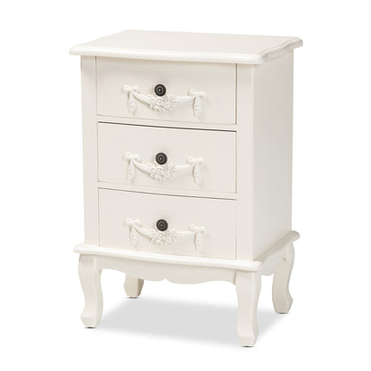 bali & pari - Callen End Table in White - JY18B018-White-3DW-ET view 1