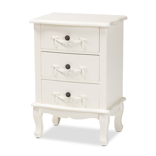bali & pari - Callen End Table in White - JY18B018-White-3DW-ET view 1