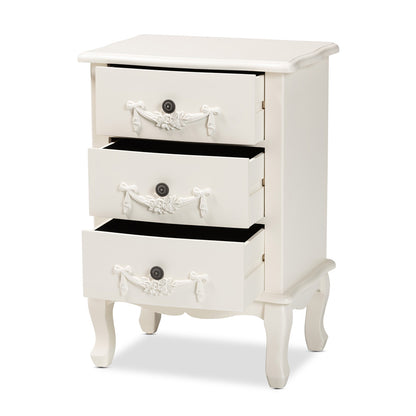 bali & pari - Callen End Table in White - JY18B018-White-3DW-ET view 2
