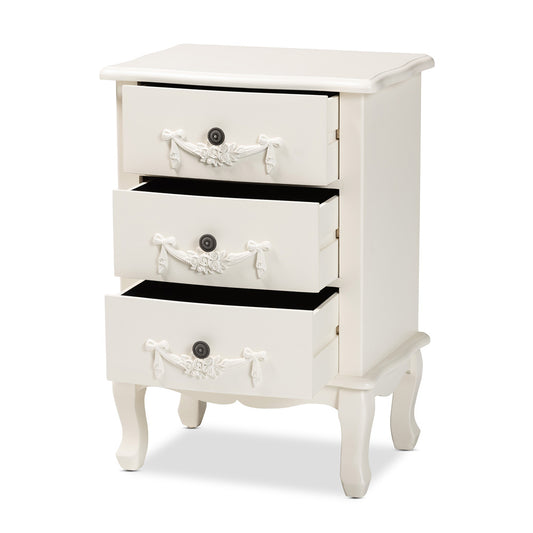 bali & pari - Callen End Table in White - JY18B018-White-3DW-ET view 2