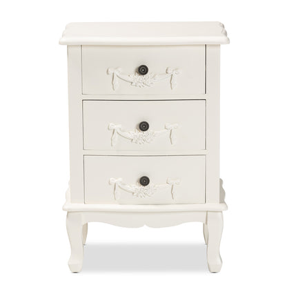 bali & pari - Callen End Table in White - JY18B018-White-3DW-ET view 3