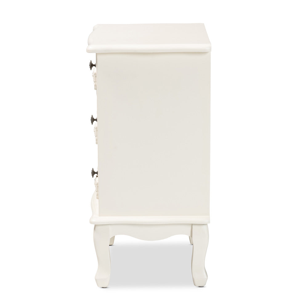 bali & pari - Callen End Table in White - JY18B018-White-3DW-ET view 4