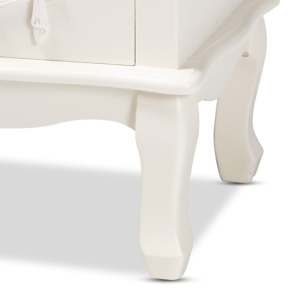 bali & pari - Callen End Table in White - JY18B018-White-3DW-ET view 6