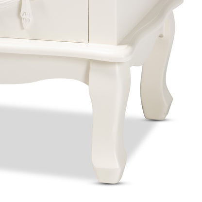 bali & pari - Callen End Table in White - JY18B018-White-3DW-ET view 6