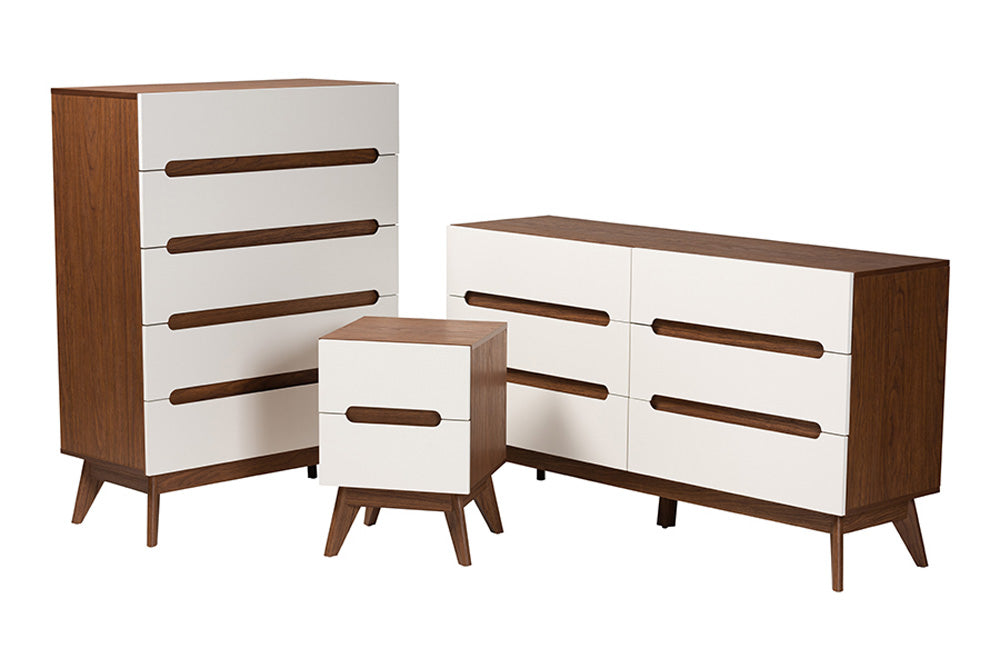 bali & pari - Calypso Bedroom Set - Calypso-Walnut/White-3PC Storage Set view 1
