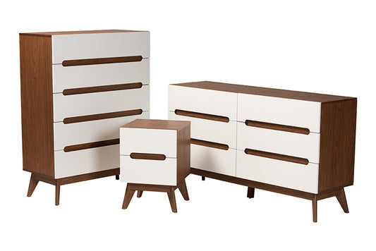 bali & pari - Calypso Bedroom Set - Calypso-Walnut/White-3PC Storage Set view 1