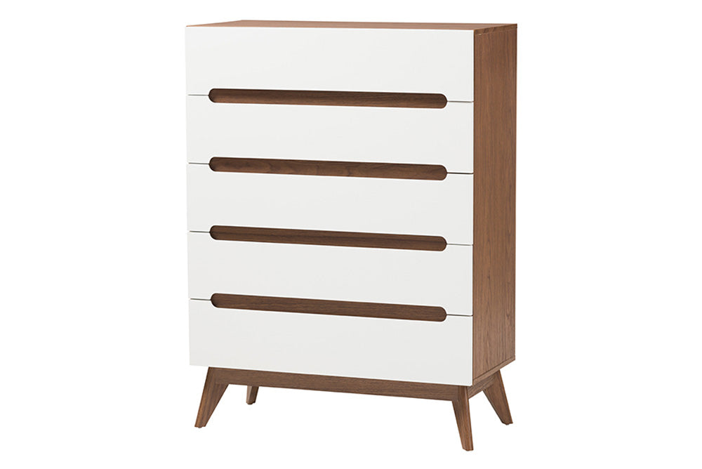 bali & pari - Calypso Bedroom Set - Calypso-Walnut/White-3PC Storage Set view 3