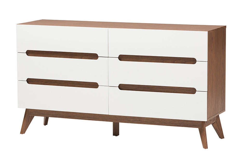 bali & pari - Calypso Bedroom Set - Calypso-Walnut/White-3PC Storage Set view 4