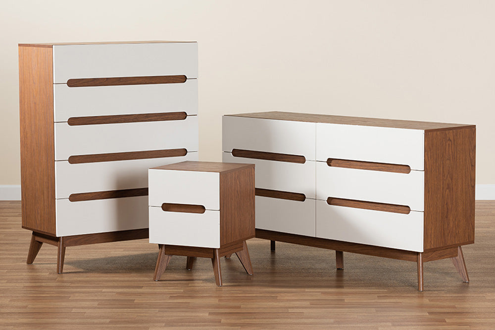 bali & pari - Calypso Bedroom Set - Calypso-Walnut/White-3PC Storage Set view 9