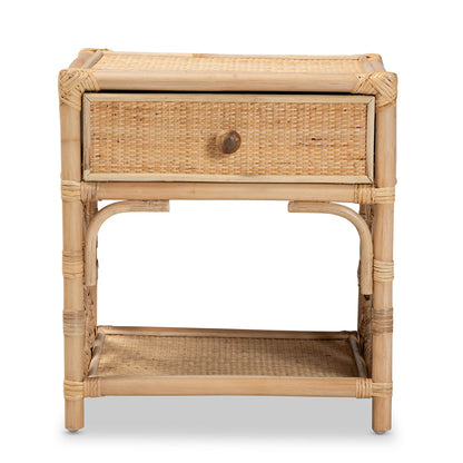 bali & pari - Camara Nightstand in Natural Brown - WS001-Rattan-NS view 3