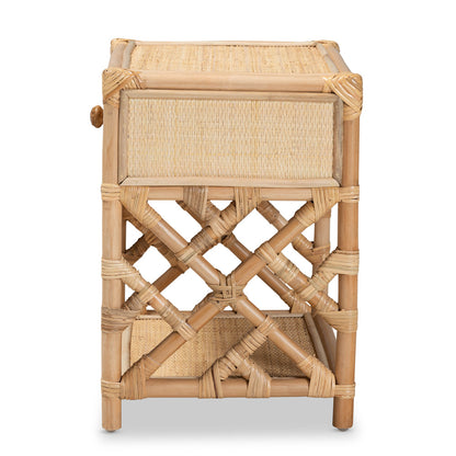 bali & pari - Camara Nightstand in Natural Brown - WS001-Rattan-NS view 4