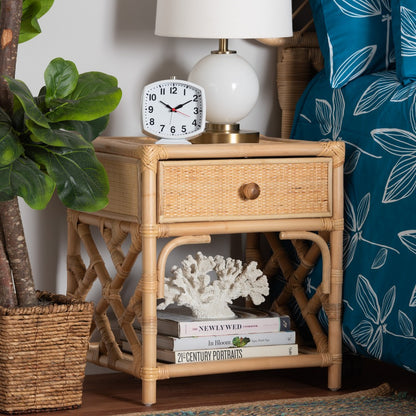 bali & pari - Camara Nightstand in Natural Brown - WS001-Rattan-NS view 8
