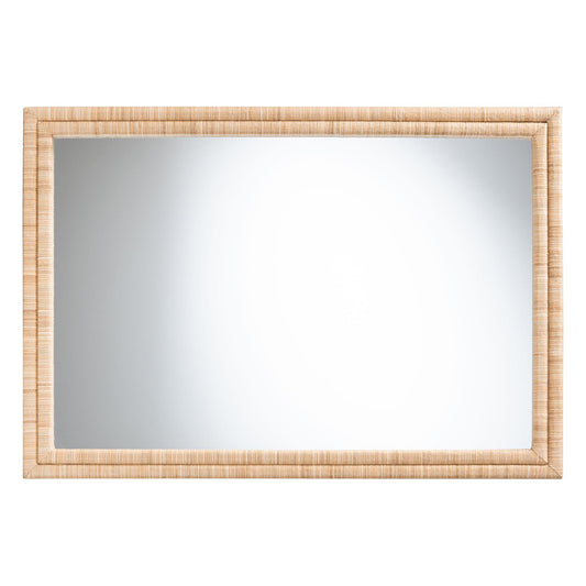 bali & pari  - Canan Mirror in Light Brown - Canan-Light Brown-Rectangular Woven-Mirror view 1