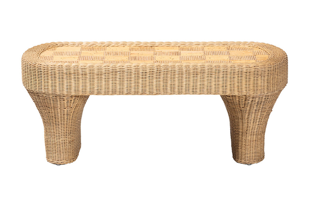 bali & pari - Canika Coffee Table - Checkered-Natural-Rattan-CT view 3