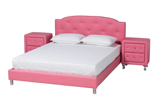 bali & pari - Canterbury Full Bedroom Set - BBT6440-Full-Pink-3PC Set view 1