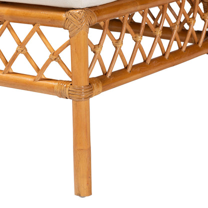 bali & pari - Capella Dining Bench in Light honey/White - DCWH10016-Light Honey Rattan-Dining Bench view 6