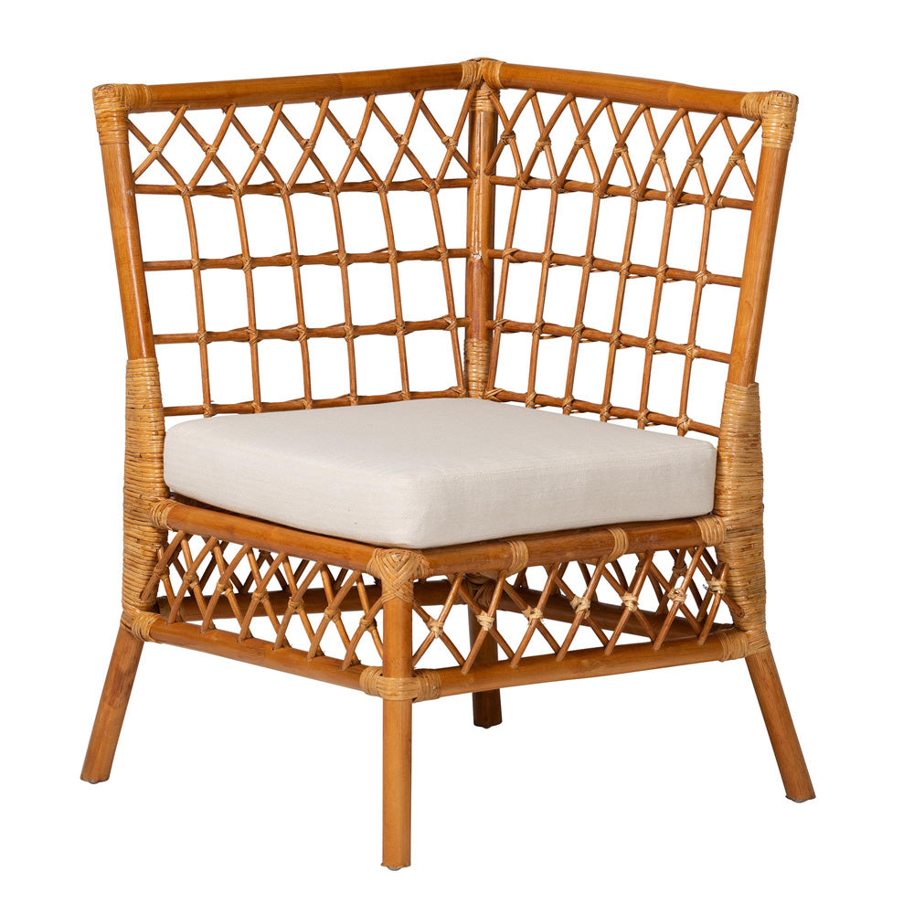 bali & pari - Capella Dining Set in White/Light Honey - DCWH10016-Light Honey Rattan-L-Shape Seating view 3