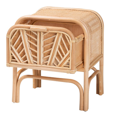 bali & pari - Carabella Nightstand in Natural - WS066-Natural Rattan-NS view 2