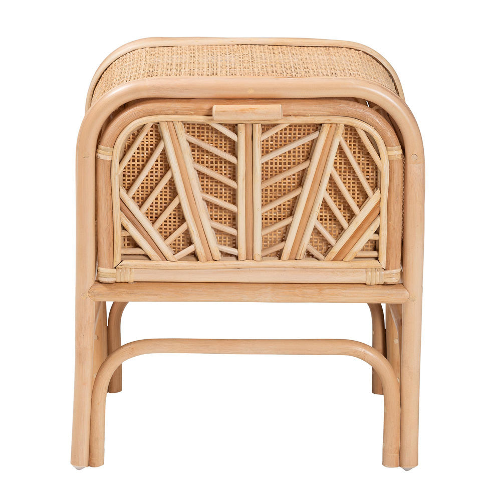 bali & pari - Carabella Nightstand in Natural - WS066-Natural Rattan-NS view 3