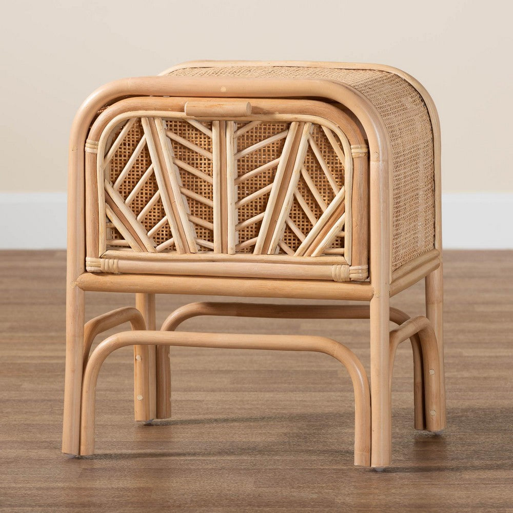 bali & pari - Carabella Nightstand in Natural - WS066-Natural Rattan-NS view 9