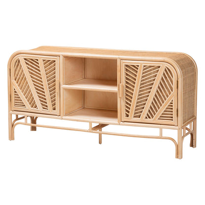 bali & pari - Carabella Storage Cabinet in Natural - WS082-Natural Rattan-Cabinet view 1