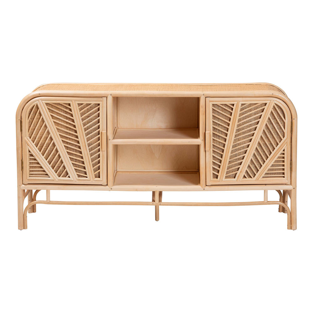 bali & pari - Carabella Storage Cabinet in Natural - WS082-Natural Rattan-Cabinet view 3