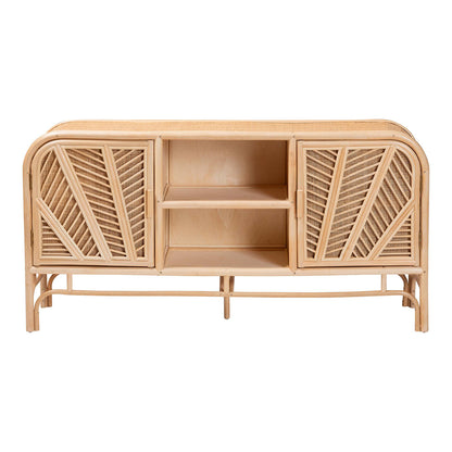 bali & pari - Carabella Storage Cabinet in Natural - WS082-Natural Rattan-Cabinet view 3