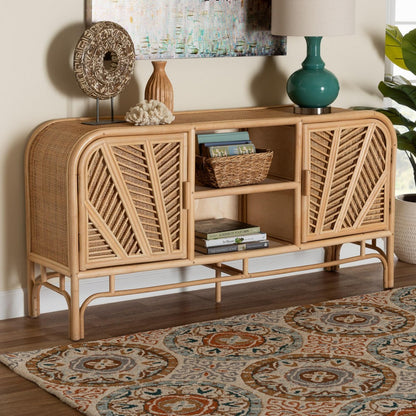 bali & pari - Carabella Storage Cabinet in Natural - WS082-Natural Rattan-Cabinet view 9