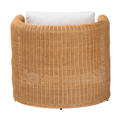 bali & pari  - Carina Arm Chair in Light Honey - Palm-Light Honey/Rattan-Cushioned-AC view 4