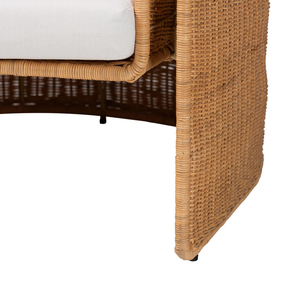 bali & pari  - Carina Arm Chair in Light Honey - Palm-Light Honey/Rattan-Cushioned-AC view 5