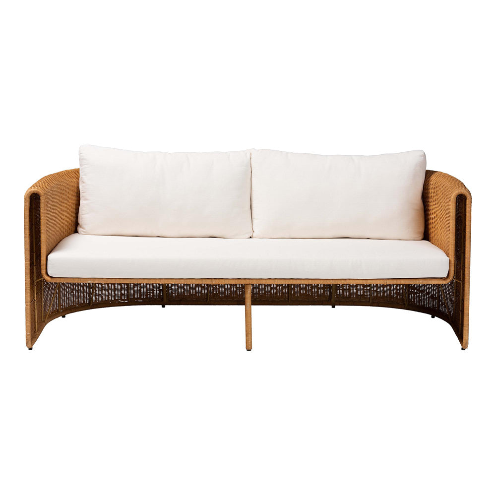 bali & pari  - Carina Sofa in Light Honey - Palm-Light Honey/Rattan-Cushioned-Sofa view 2