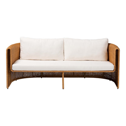 bali & pari  - Carina Sofa in Light Honey - Palm-Light Honey/Rattan-Cushioned-Sofa view 2