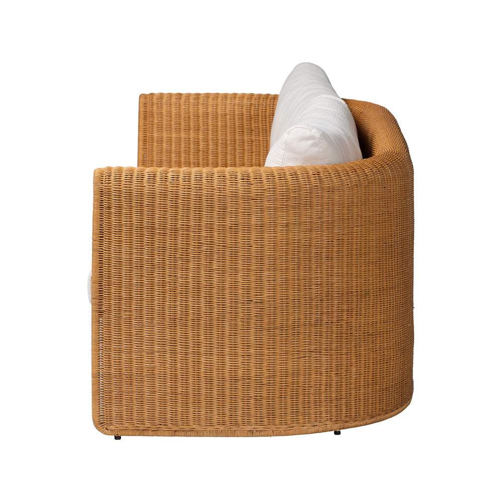 bali & pari  - Carina Sofa in Light Honey - Palm-Light Honey/Rattan-Cushioned-Sofa view 3