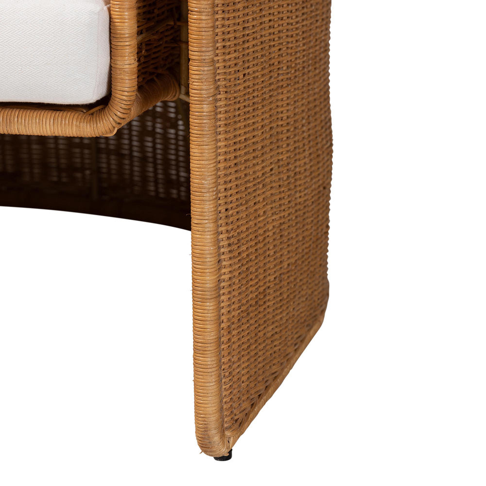 bali & pari  - Carina Sofa in Light Honey - Palm-Light Honey/Rattan-Cushioned-Sofa view 5