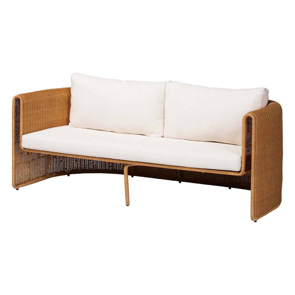 bali & pari  - Carina Sofa Set in Light Honey - Palm-Light Honey/Rattan-Cushioned-3PC Set view 3