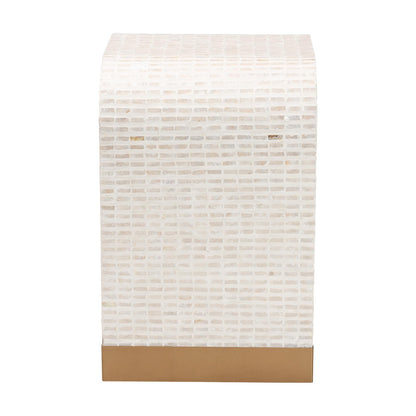 bali & pari - Carlyn End Table in Beige/White/Gold - F242-FT19-Side Table view 3