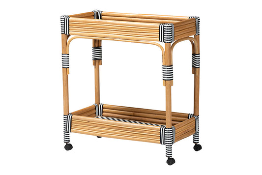 bali & pari - Carmine Cart - Carmine-Natural Rattan-Cart view 1
