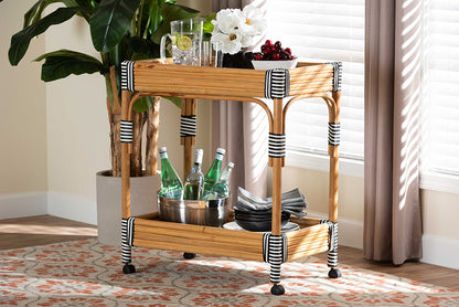 bali & pari - Carmine Cart - Carmine-Natural Rattan-Cart view 5