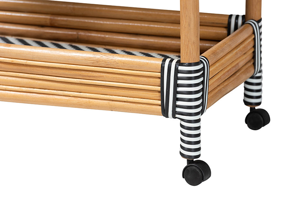 bali & pari - Carmine Cart - Carmine-Natural Rattan-Cart view 6