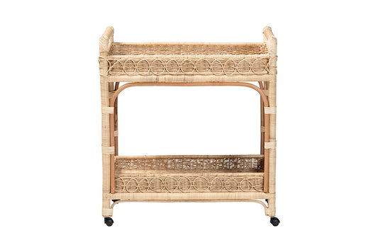 bali & pari - Carole Cart - Carole-Natural Rattan-Cart view 2