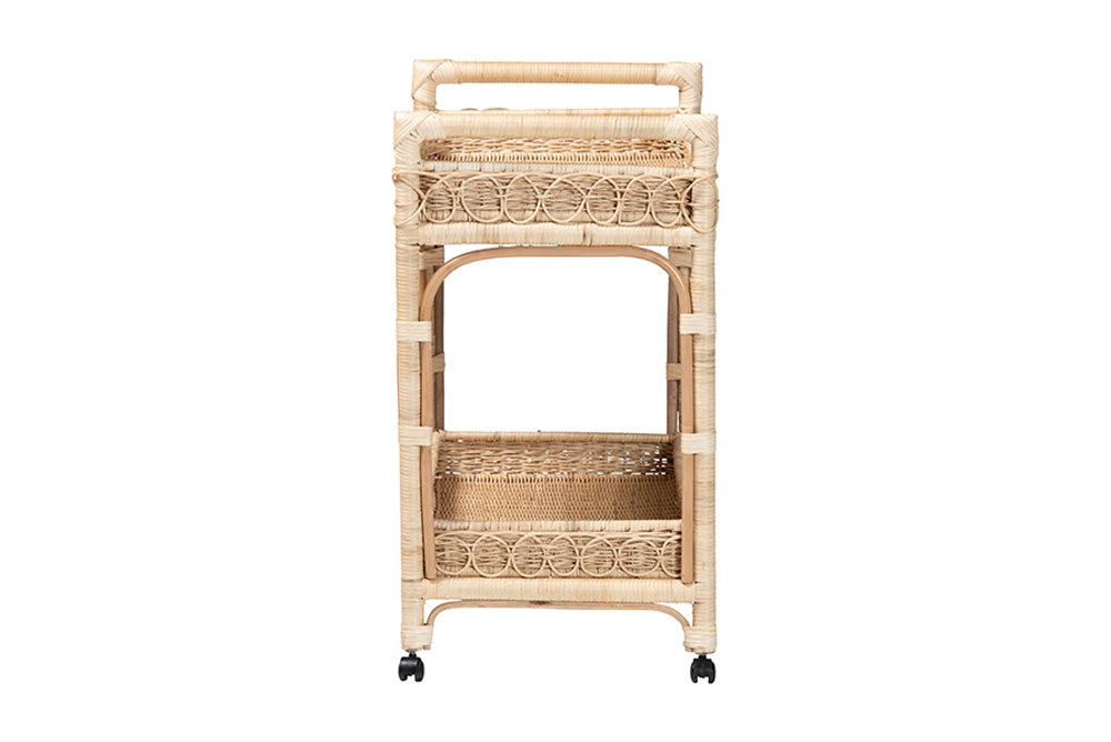 bali & pari - Carole Cart - Carole-Natural Rattan-Cart view 3