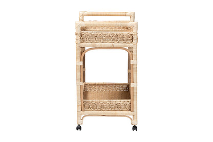 bali & pari - Carole Cart - Carole-Natural Rattan-Cart view 3